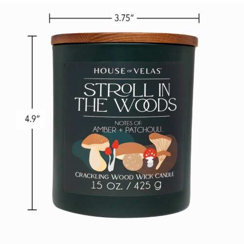 House of Velas Harvest Jar Candle Stroll in the Woods Perspective: back