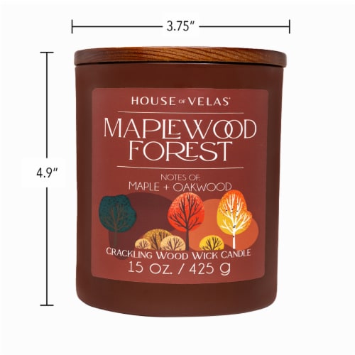 House of Velas Harvest Jar Candle Maplewood Forest Perspective: back