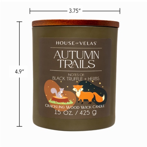 House of Velas Harvest Jar Candle Autumn Trails Perspective: back