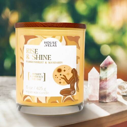 House of Velas Jar Candle Rise & Shine Passionfruit & Mandarin Perspective: back