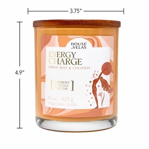 House of Velas Jar Candle Energy Charge Perspective: back