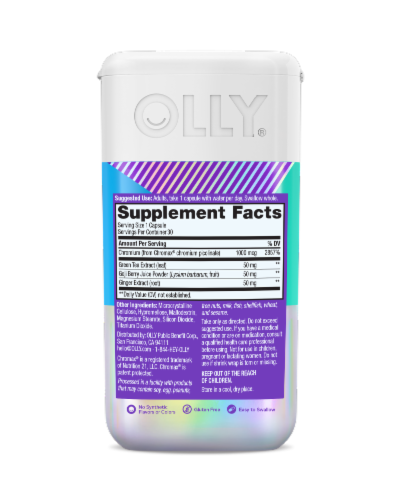 Olly® Combat Cravings Capsules Perspective: back