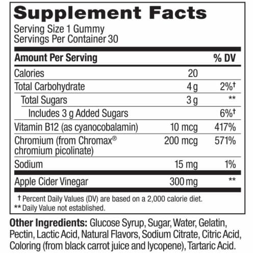 Olly® Metabolism Snappy Apple Gummy Rings Perspective: back