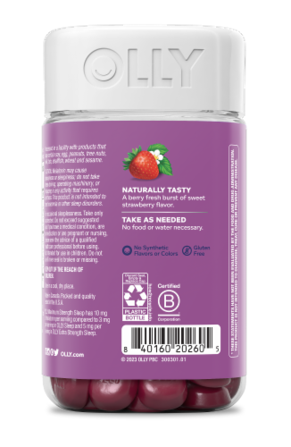 Olly® Maximum Strength Sleep - Strawberry Sunset Perspective: back