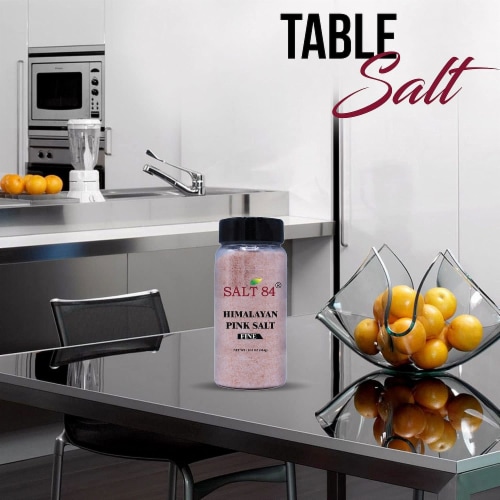 Salt 84 Pink Himalayan Salt, 12.49 Oz Fine Grain Plastic Shaker, Healthy Table Salt – 6 Packs Perspective: back