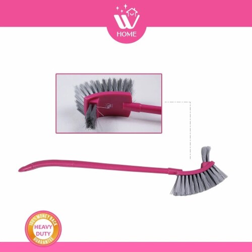 W Home Toilet Brush, Bathroom Cleaning Bowl Brush, Long Handle Toilet Scrubber | Pack Of 2 Perspective: back
