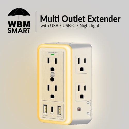 WBM SMART Multi Plug Outlet - 2 Count Perspective: back