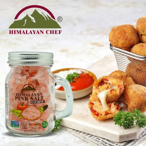 Himalayan Chef Pink Himalayan Salt, Mason Jar, Coarse Grain - 4 PCS Perspective: back