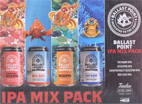 Ballast Point IPA Pack Craft Beer Variety Pack Perspective: back