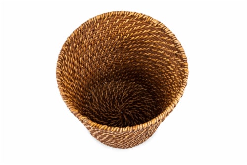 Core Home Rattan Wastecan Perspective: back