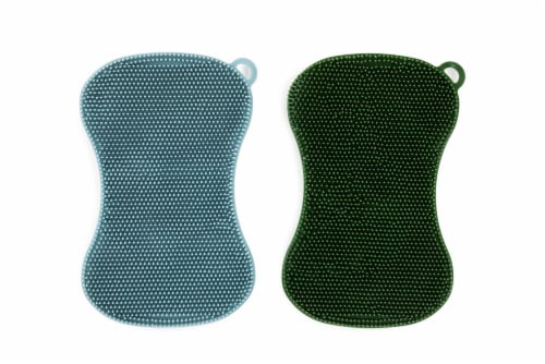 Core Home Silicone Sponges - Green/Blue Perspective: back