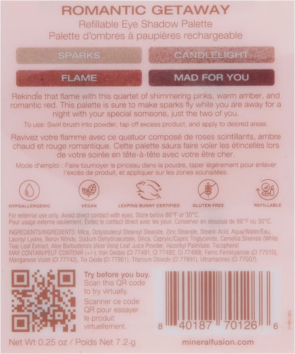 Mineral Fusion  Romantic Getaway Eyeshadow Palette Perspective: back