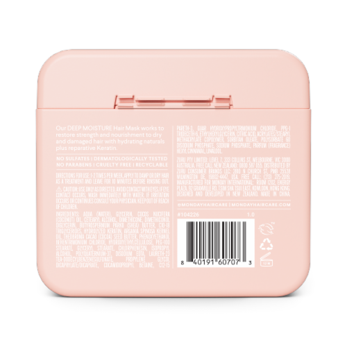 Monday Deep Moisture Hair Mask + Keratin Perspective: back