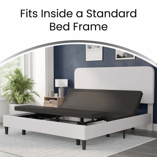 Upholstered adjustable bed frame deals with wireless remote