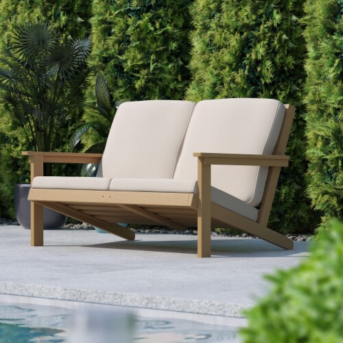 Charlestown All-Weather Poly Resin Wood Adirondack Style Deep Seat Patio Loveseat Perspective: back