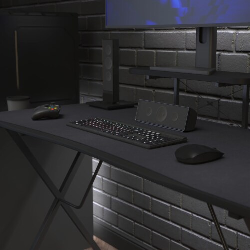 Mallot Black Mega Size Extended Gaming Mouse Pad with Anti-Slip Rubber Base & Micro Weave Perspective: back