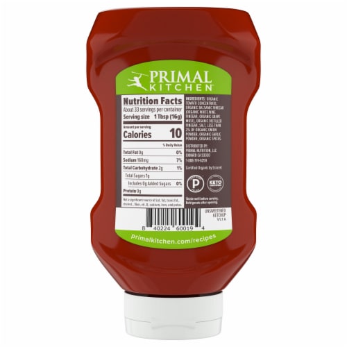 Primal Kitchen Organic Unsweetened Squeeze Ketchup