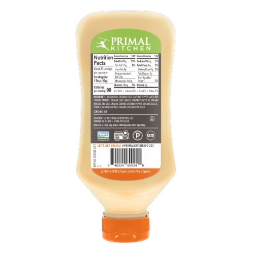 Primal Kitchen Avocado Oil Buffalo Mayo Perspective: back