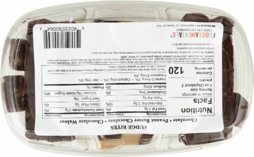 Fudgeamentals Fudge Bites Chocolate Candy Box Perspective: back