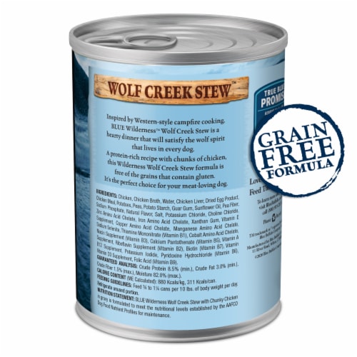 Blue Wilderness Wolf Creek Stew with Chicken Wet Dog Food Perspective: back