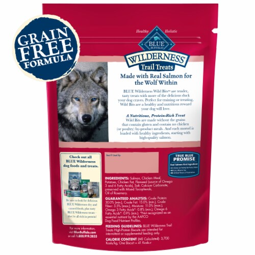 Blue Buffalo Wilderness Grain-Free Wild Bits Soft Dog Treats Salmon Perspective: back