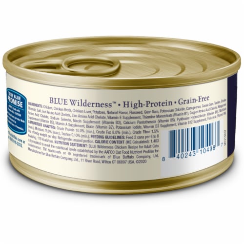 Blue Buffalo Wilderness High-Protein Grain-Free Adult 7+ Wet Cat Food Chicken Perspective: back