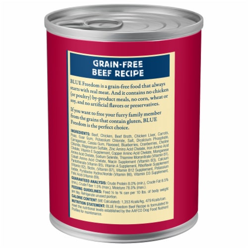 Blue Buffalo Freedom Grain-Free Recipe Dog Food Perspective: back