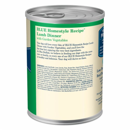 Blue Buffalo Homestyle Natural Adult Wet Dog Food Lamb & Garden Vegetables Perspective: back