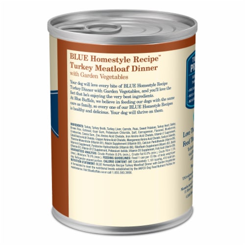 Blue Buffalo Homestyle Natural Adult Wet Dog Food Turkey & Garden Vegetables Perspective: back