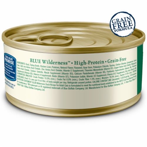 Blue Buffalo Wilderness High-Protein Grain-Free Adult Pate Wet Cat Food Turkey Perspective: back