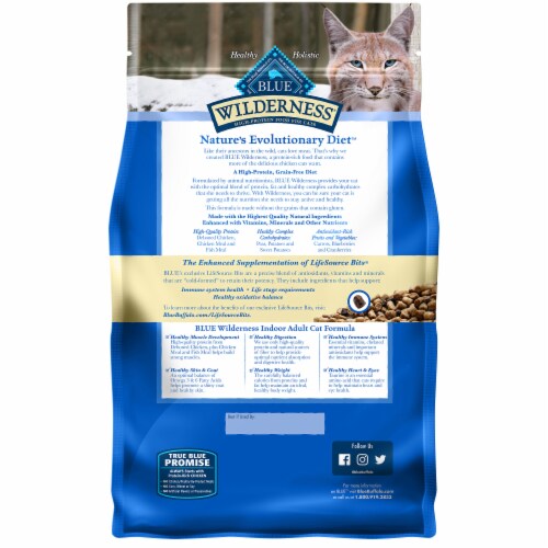Blue™ Wilderness® Nature's Evolutionary Diet™ Chicken Adult Indoor Dry Cat Food Perspective: back