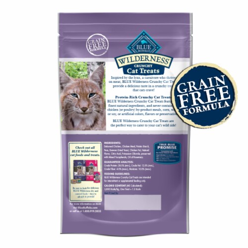 Blue Wilderness Chicken Flavor Crunchy Cat Treats Perspective: back
