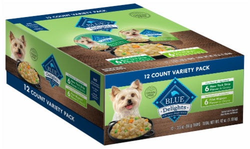 Blue Buffalo Divine Delights New York Strip & Filet Mignon Flavored Pate Variety Pack Perspective: back