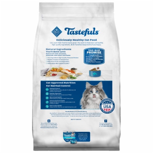 Blue Buffalo Tastefuls Adult Hairball Control Dry Cat Food Chicken & Brown Rice Perspective: back