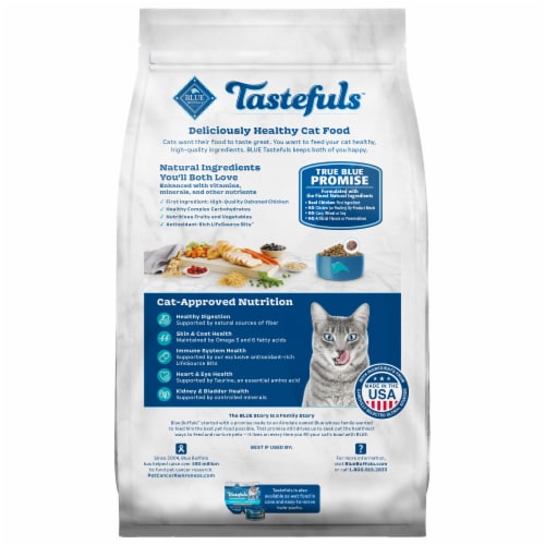 Blue Buffalo Tastefuls Adult Indoor Dry Cat Food Chicken & Brown Rice Perspective: back