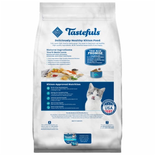 Blue Buffalo Tastefuls Kitten Dry Cat Food Chicken & Brown Rice Perspective: back