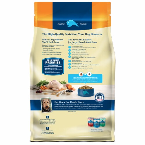 Blue Buffalo Life Protection Formula Natural Adult Large Breed Dry Dog Food Chicken & Brown Rice Perspective: back