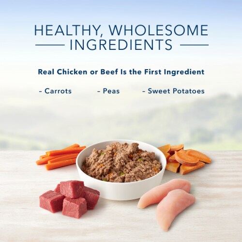 Blue Buffalo Homestyle Recipe Natural Chicken & Beef Adult Wet Dog Food Variety Pack Perspective: back