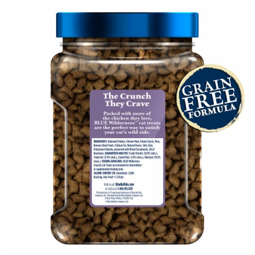 Blue Buffalo Wilderness Crunchy Chicken Cat Treats Perspective: back
