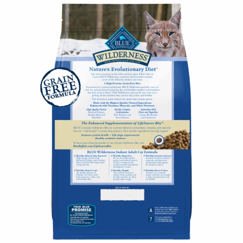 Blue Buffalo Wilderness High-Protein Grain-Free Adult Dry Cat Food Chicken Perspective: back