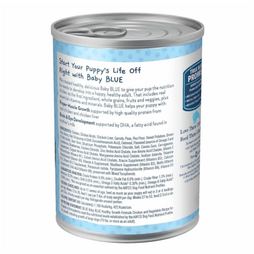 Blue Buffalo Baby BLUE Natural Puppy Wet Dog Food Chicken & Vegetables Perspective: back