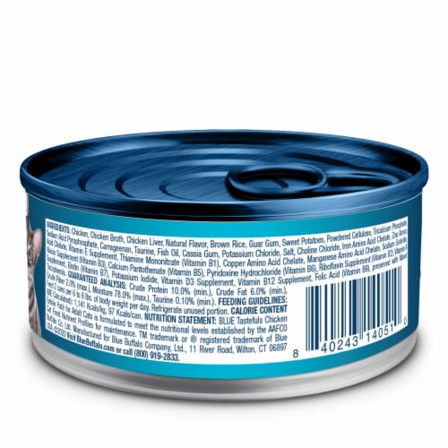 Blue Buffalo Tastefuls Natural Adult Pate Wet Cat Food Wet Cat Food Chicken Perspective: back