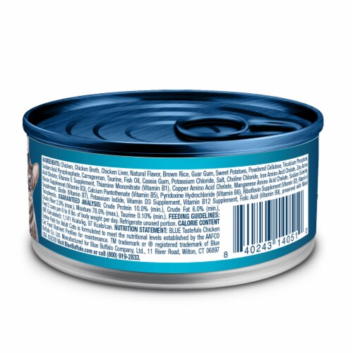 Blue Buffalo Tastefuls Natural Chicken Entrée Kitten Pate Wet Cat Food Perspective: back