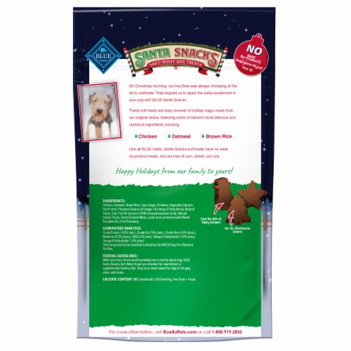 Blue Buffalo Santa Snacks Natural Chicken Soft Dog Treats 4.5 oz