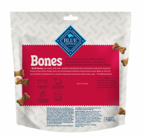 Blue™ Buffalo Bones Beef Flavored Mini Dog Biscuits Perspective: back