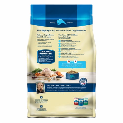 Blue Buffalo Life Protection Formula Natural Chicken and Brown Rice Adult Dry Dog Food Perspective: back