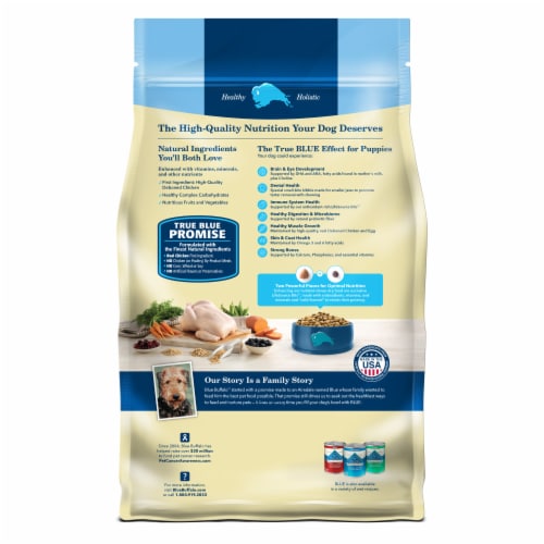 Blue Buffalo Life Protection Formula Natural Puppy Dry Dog Food Chicken & Brown Rice Perspective: back