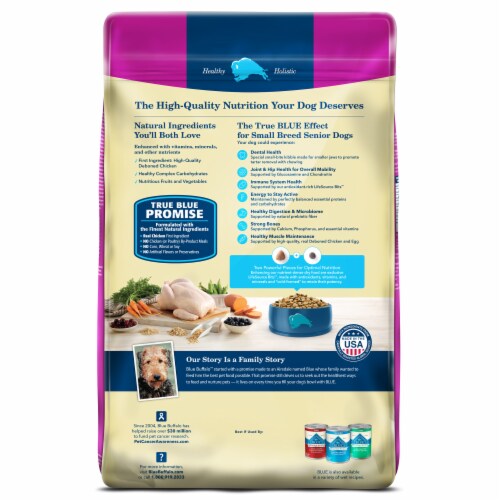 Blue Buffalo Life Protection Formula Natural Senior Small Breed Dry Dog Food Chicken & Brown Rice Perspective: back