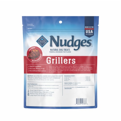 Blue Buffalo Nudges Grillers Natural Steak Dog Treats Perspective: back