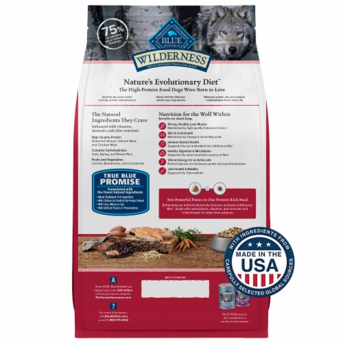 Blue Buffalo Wilderness Adult Dog Food Salmon Perspective: back